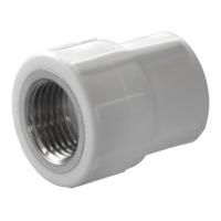 Муфта комбинированная PPRC d20x1/2" ВР белая Политэк