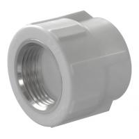 Муфта комбинированная PPRC d32x1" ВР белая Политэк