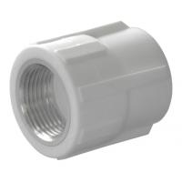 Муфта комбинированная PPRC d25x3/4" ВР белая Политэк