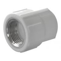Муфта комбинированная PPRC d20x3/4" ВР белая Политэк