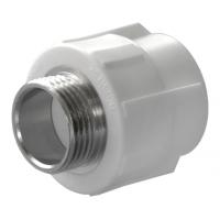 Муфта комбинированная PPRC d32х1" НР белая Политэк