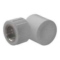 Угольник комбинированный PPRC d25х1/2" ВР белый Политэк