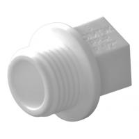 Заглушка резьбовая PPRC d25х3/4" НР белая Политэк