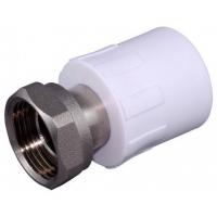 Муфта с накидной гайкой  PPRC d20х3/4" ВР белая Политэк