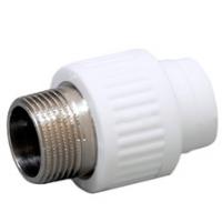 Муфта комбинированная PPRC d50х1 1/2" НР белая Fusitek