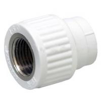Муфта комбинированная PPRC d50х1 1/2" ВР белая Fusitek