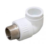 Угольник комбинированный PPRC d25х1/2" НР белый Fusitek