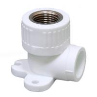 Угольник комбинированный PPRC d20х1/2" ВР (с креплением) белый Fusitek