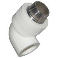 Угольник комбинированный PPRC d20х1/2" НР белый FORA by TEBO