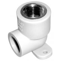 Угольник комбинированный PPRC d25х1/2" ВР (с креплением) белый FORA by TEBO