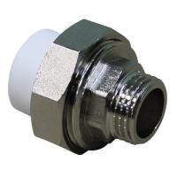 Муфта разъемная PPRC d25х3/4" НР (евроконус) белая TEBO