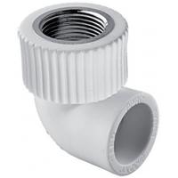 Угольник комбинированный PPRC d25х3/4" ВР белый TEBO