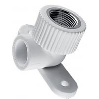 Угольник комбинированный PPRC d20х1/2" ВР (с креплением) белый TEBO