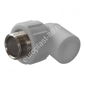Угольник комбинированный PPRC d20х3/4" НР белый Политэк - Изображение 1