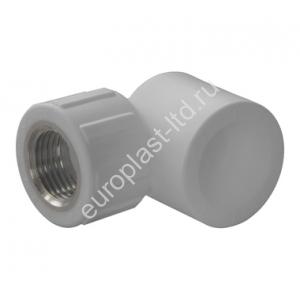 Угольник комбинированный PPRC d25х1/2" ВР белый Политэк - Изображение 1