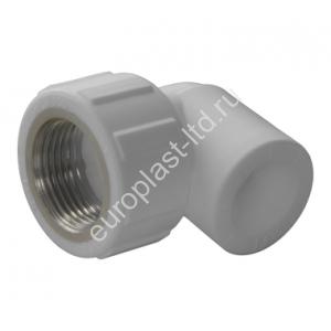 Угольник комбинированный PPRC d20х3/4" ВР белый Политэк - Изображение 1