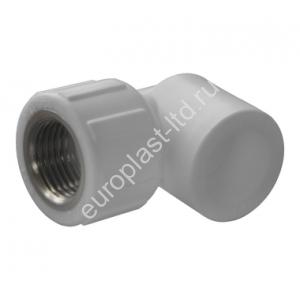 Угольник комбинированный PPRC d20х1/2" ВР белый Политэк - Изображение 1