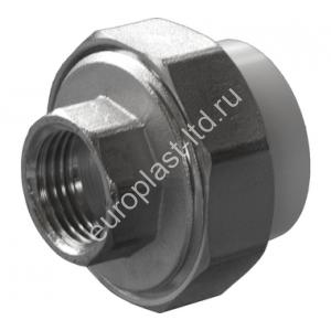 Муфта разъемная PPRC d25х1/2" ВР белая Политэк - Изображение 1