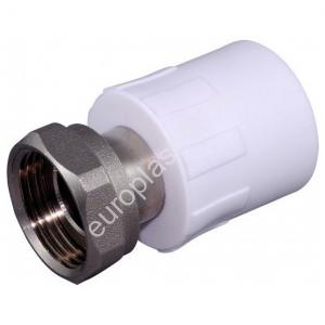 Муфта с накидной гайкой  PPRC d25х3/4" ВР белая Политэк - Изображение 1