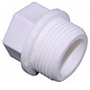 Заглушка резьбовая PPRC d20х1/2" НР белая Fusitek - Изображение 1