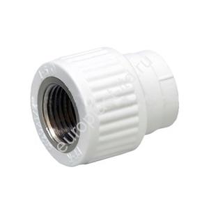 Муфта комбинированная PPRC d32х1" ВР белая Fusitek - Изображение 1