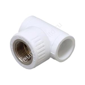 Тройник комбинированный PPRC d20х3/4" ВР белый Fusitek - Изображение 1