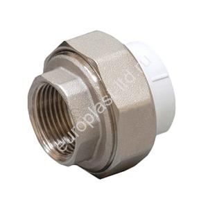 Муфта разъемная PPRC d63х2" ВР белая Fusitek - Изображение 1