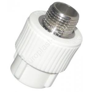 Муфта комбинированная PPRC d20х3/4" НР белая FORA by TEBO - Изображение 1