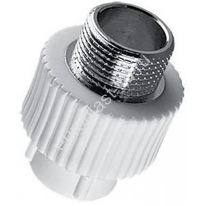 Муфта комбинированная PPRC d25х1/2" НР белая TEBO - Изображение 1