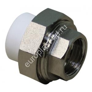 Муфта разъемная PPRC d40х1 1/4" ВР (евроконус) белая TEBO - Изображение 1