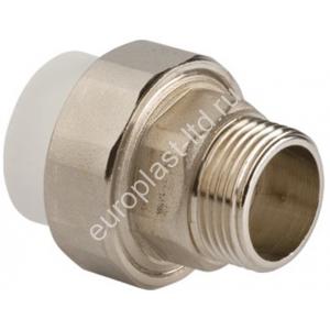 Муфта разъемная PPRC d75х2 1/2" НР белая TEBO - Изображение 1