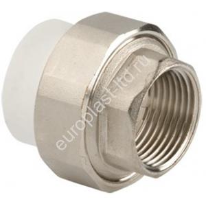Муфта разъемная PPRC d75х2 1/2" ВР белая TEBO - Изображение 1