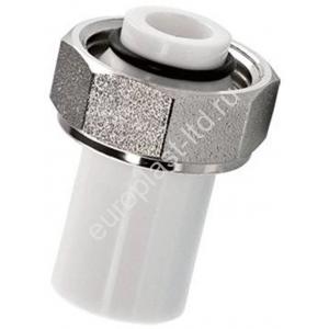 Штуцер евроконус с накидной гайкой  PPRC d20х3/4" ВР белый TEBO - Изображение 1