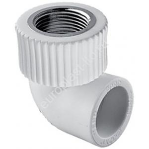 Угольник комбинированный PPRC d20х1/2" ВР белый TEBO - Изображение 1