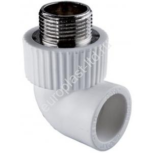 Угольник комбинированный PPRC d20х3/4" НР белый TEBO - Изображение 1