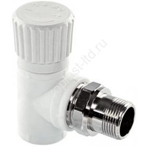 Вентиль угловой для радиатора PPRC d20х1/2" НР белый TEBO - Изображение 1