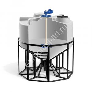 Емкость в обрешетке KV 3000 с лопастной мешалкой - Изображение 1
