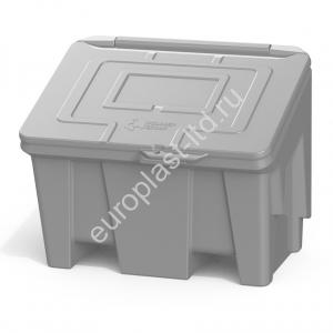 Ящик с крышкой 160 л серый - Изображение 1