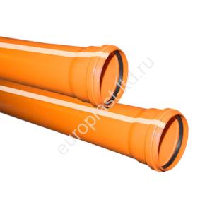 Труба гладкая 160x4,9x5000 ПП наружная канализация VALFEX - Изображение 1